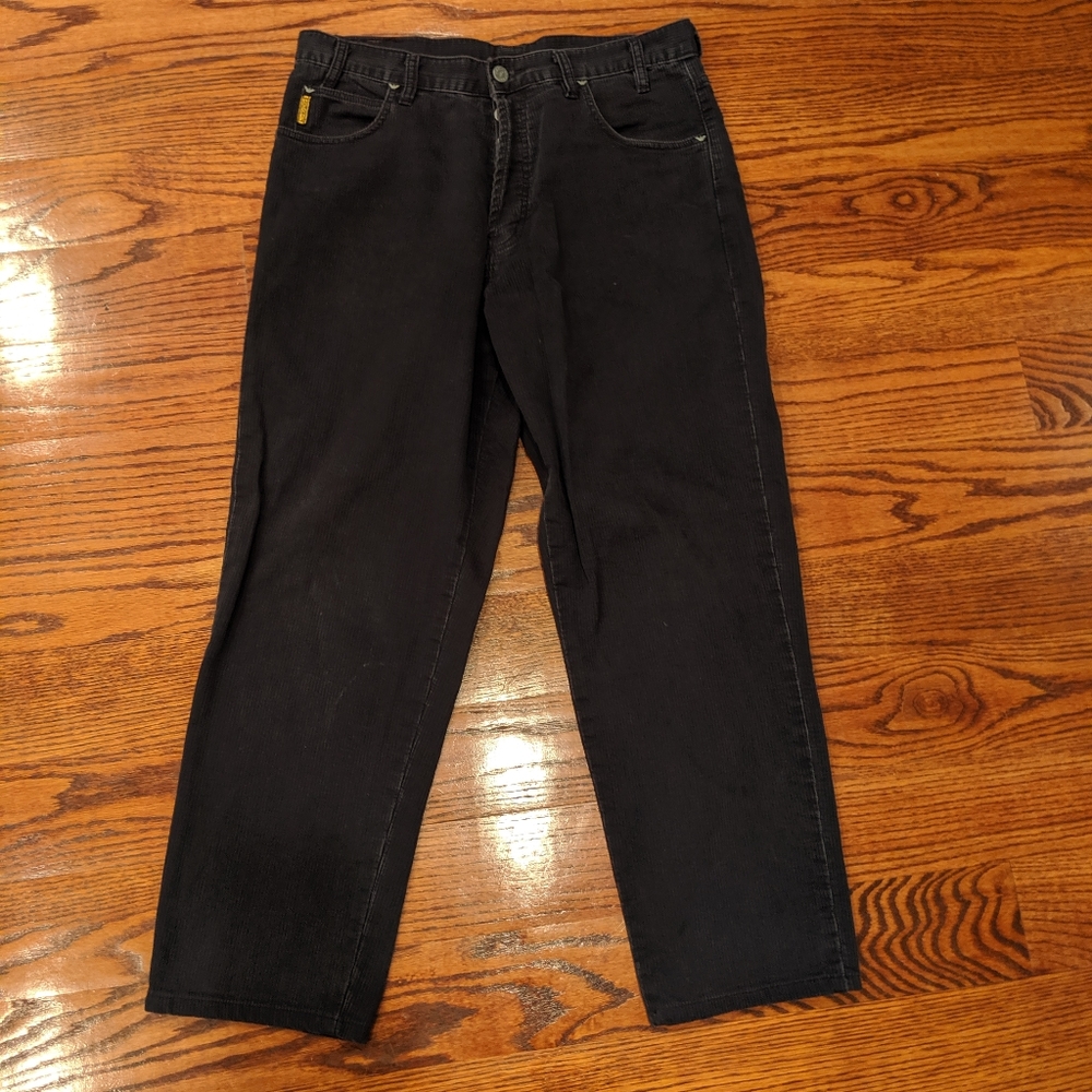 Armani Jeans Black Corduroy Pants 34/32